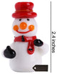 Murano Christmas Winter Decorative Glass Snowman Figurine , Red