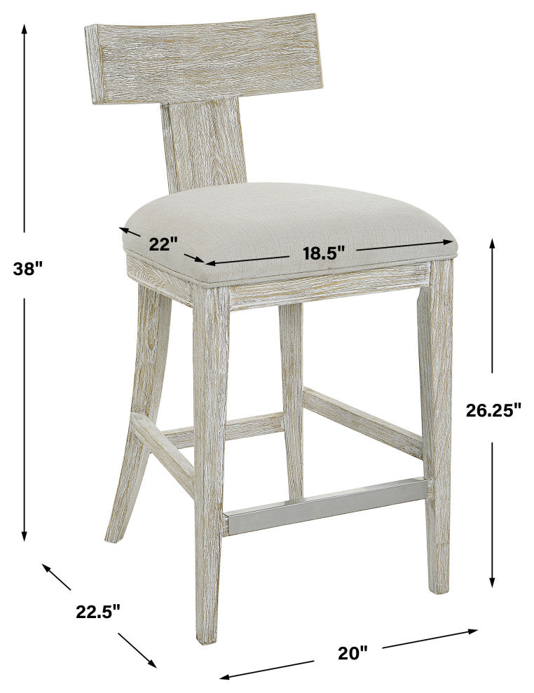 Uttermost Idris White Counter stool
