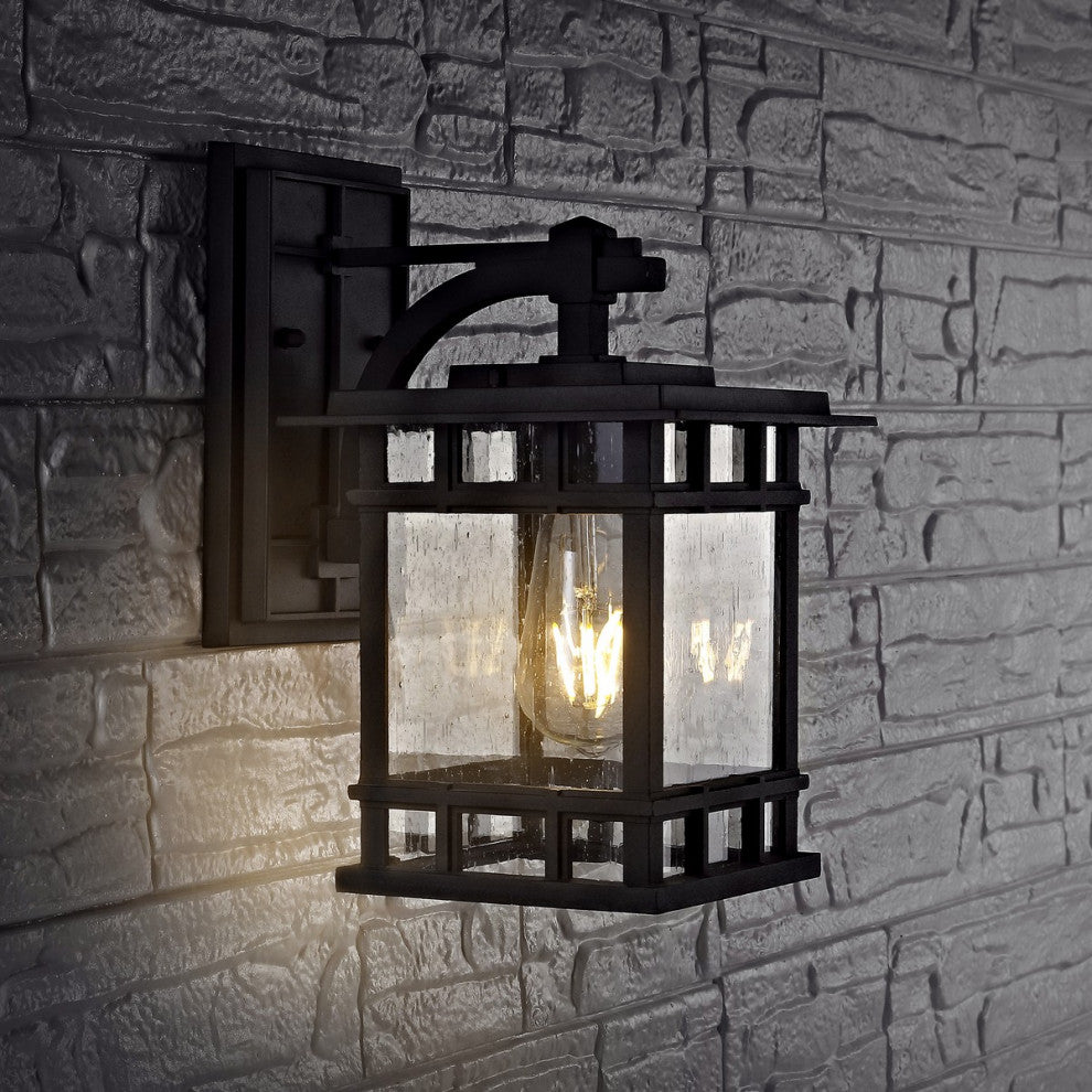 Safavieh Grayter Outdoor Wall Lantern Black