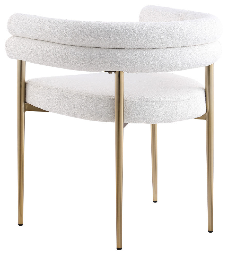Brielle Boucle Fabric Upholstered  Dining Chair (Set of 2), Cream