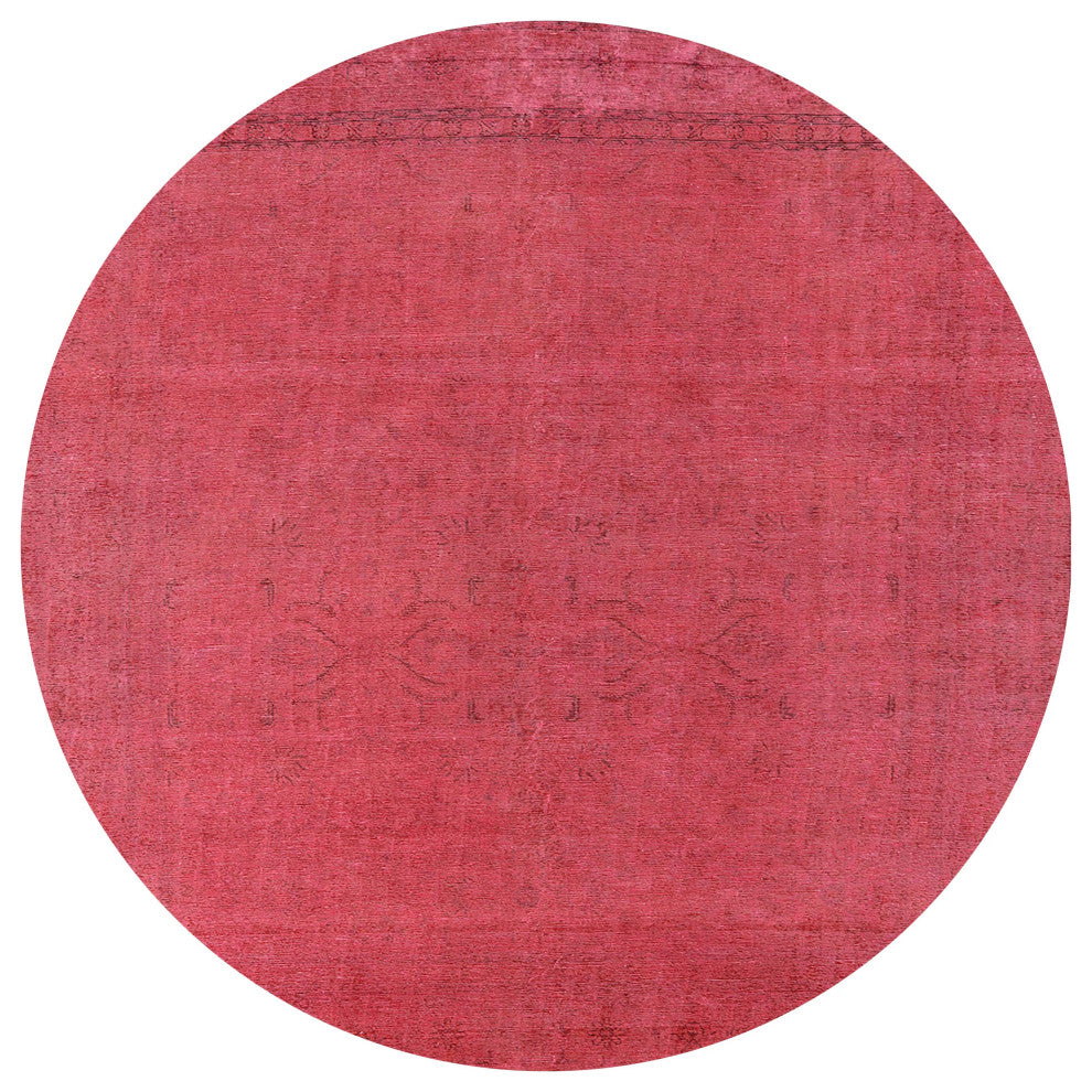 Ahgly Company Indoor Round Mid-Century Modern Area Rugs, 7' Round
