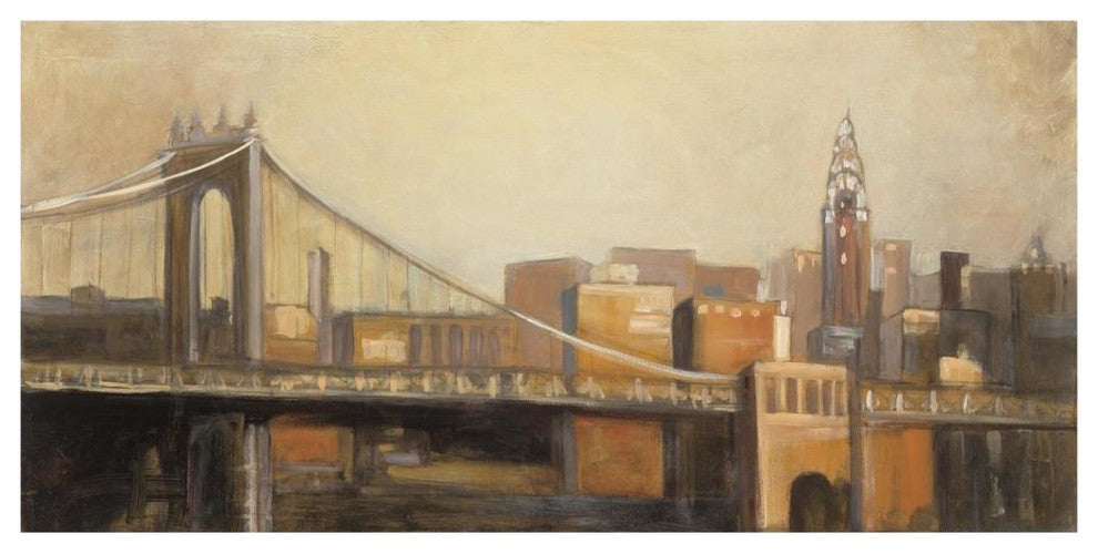 "NYC Dawn" Digital Paper Print by Julia Purinton, 38"x20"