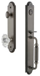 Arc 1-Piece Dummy Handleset, F Grip and Biarritz Knob, Antique Pewter, 848396