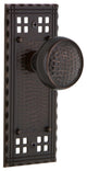 Craftsman Plate Privacy Craftsman Knob, Timeless Bronze