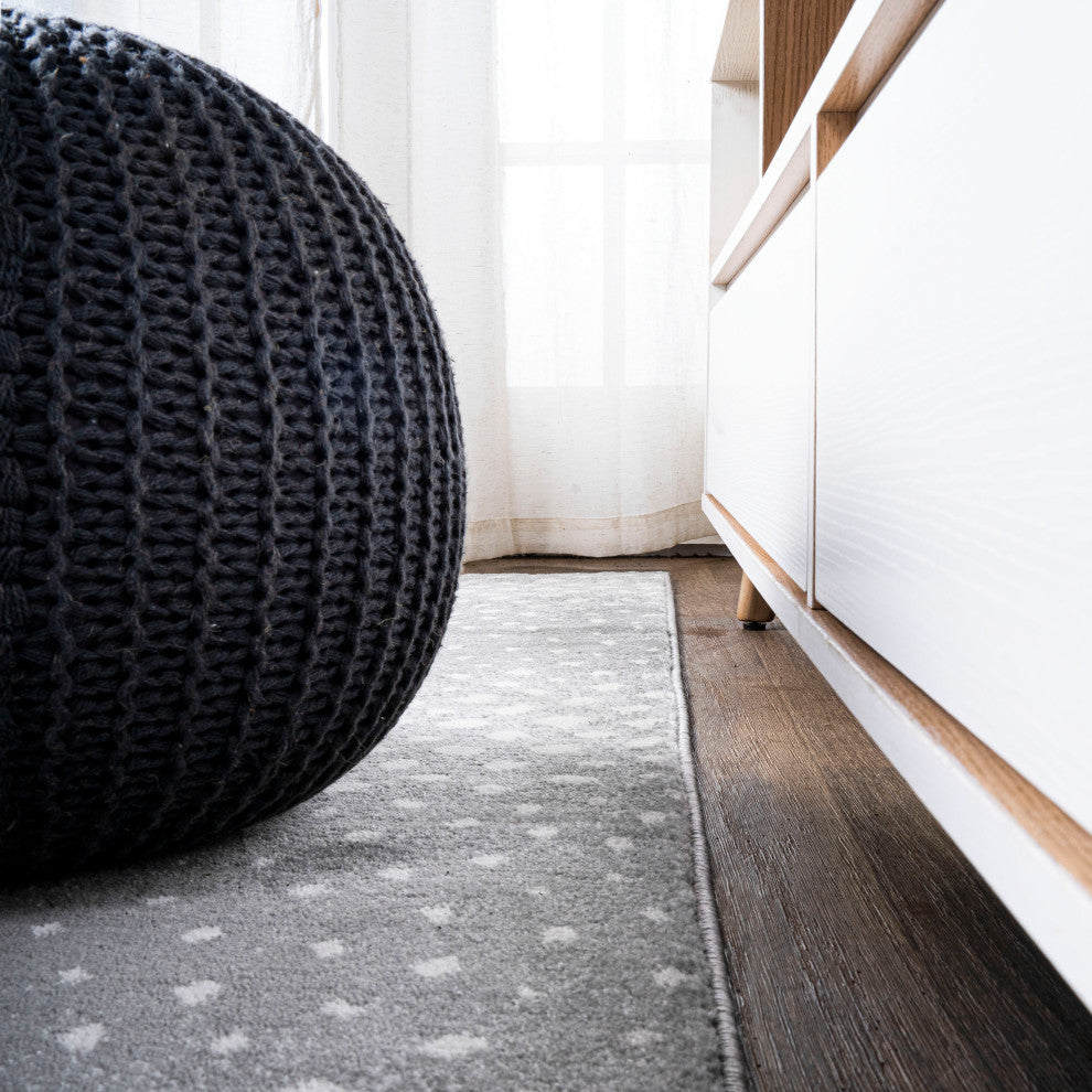 Antelope Modern Animal Gray/Cream 2 ft. x 8 ft. Runner Rug