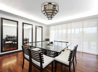 Elegant Lighting 1231F32-SS/RC Sydney 17 Light 32"W Flush Mount - Polished