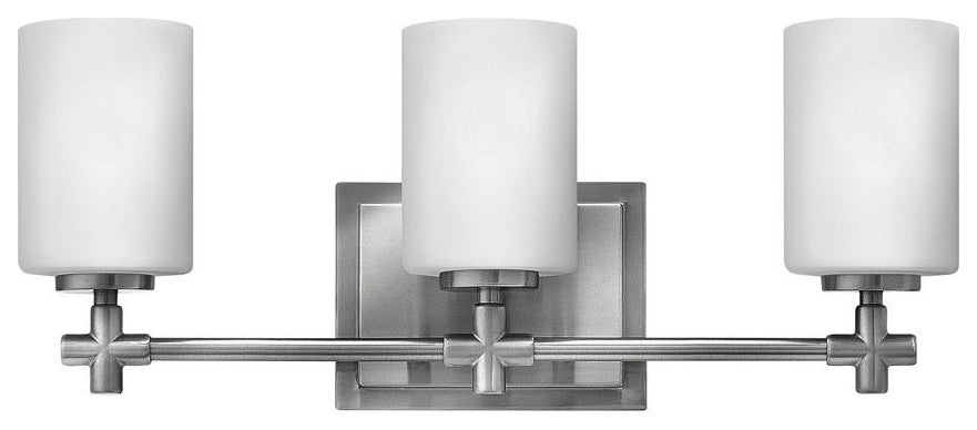 Hinkley Laurel Medium Three Light Vanity, Brushed Nickel
