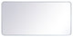 Elegant MR803060WH Soft Corner Metal Rectangular Mirror 30X60", White