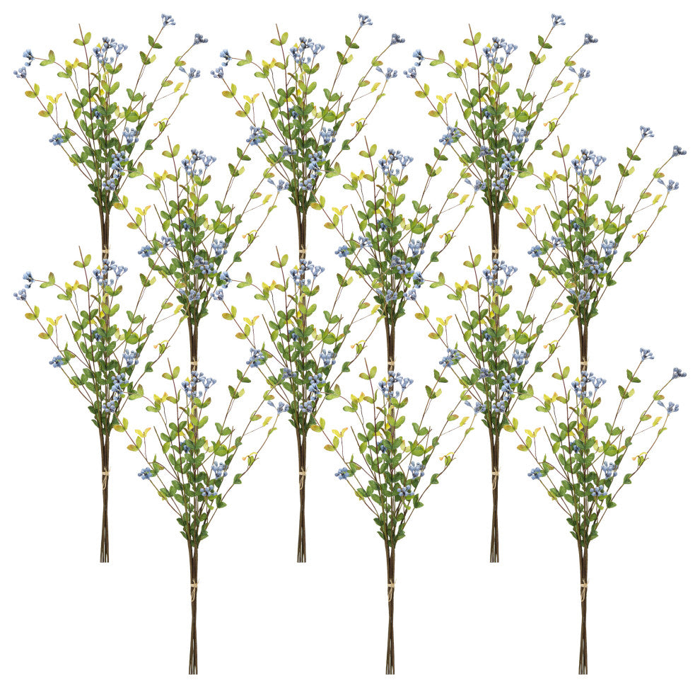 Berry Bundle, Set of 12, 21"H Polyester/Wire