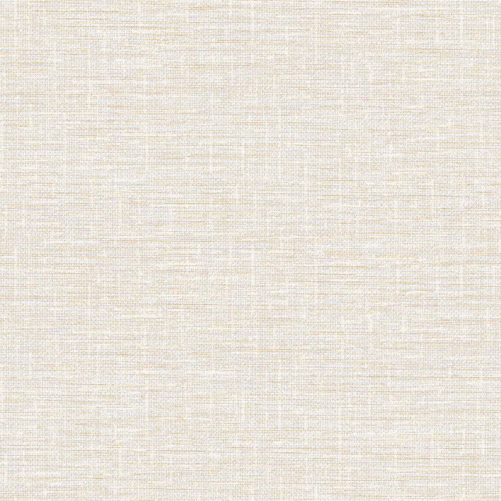 Modern Textured Wallpaper, Mat Interwoven Pattern, Metallic White, Sample