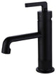 Deck Mounted Single Lever Handle Low-Arc Bathroom Vessel Faucet, Matte Black