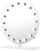 Monarch Plus Vanity Mirror, White, Led Globe Bulbs