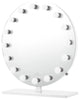 Monarch Plus Vanity Mirror, White, Led Globe Bulbs