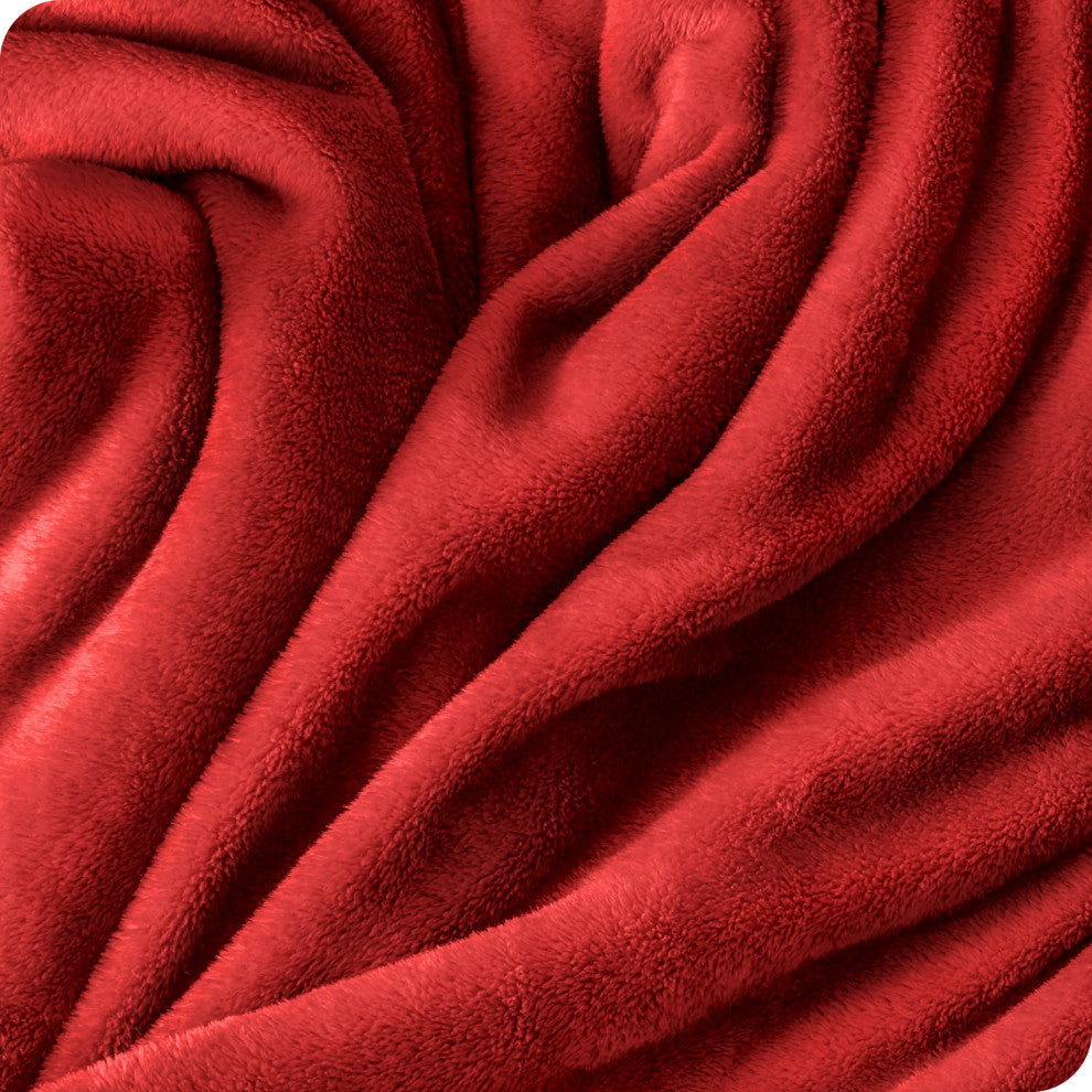 Bare Home Microplush Fleece Blanket, Red, King
