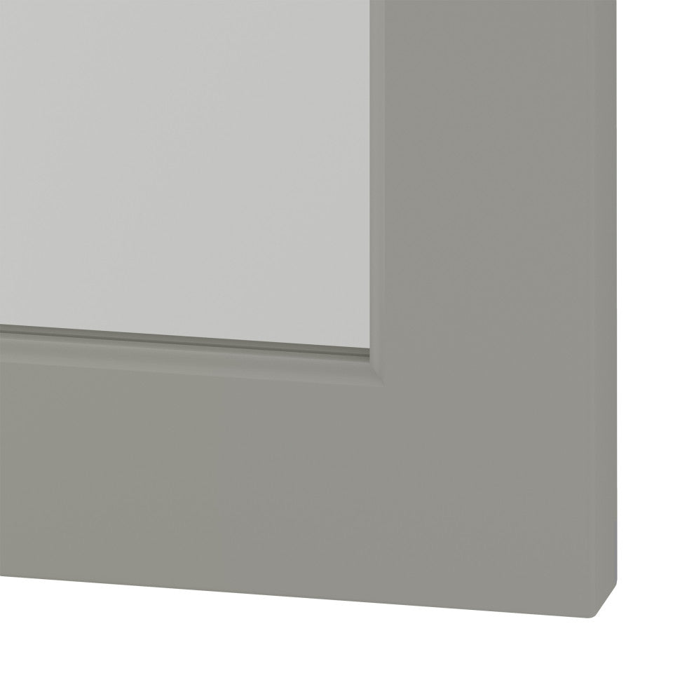 Rectangular MDF Framed Wall Mounted Bathroom Mirror, Grey