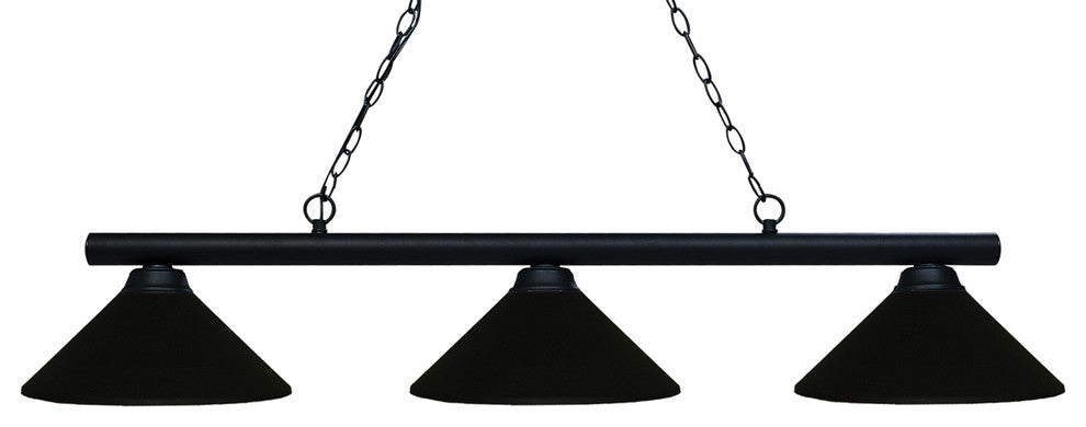 Zlite 155-3MB-MMB 3-Light Billiard Light, Matte Black