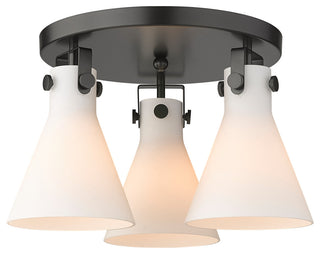 Innovations Newton Cone 3 18" Flush Mount Matte Black