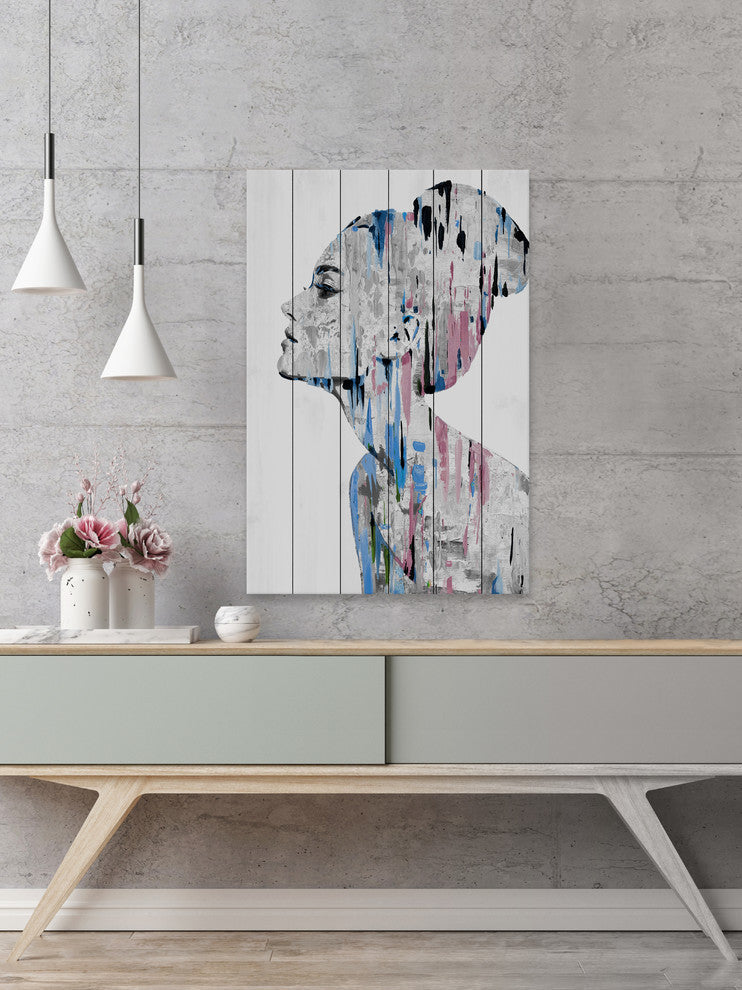 "I Feel Beautiful" Painting Print on White Wood, 40"x60"