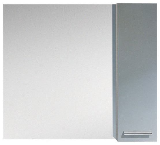 Fine Fixtures Atwood Mirror With Side Cabinet, Gray, 35"