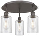 Clymer-3 Light 16" Flush Mount-Oil Rubbed Bronze, Seedy Glass Shade