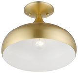 Livex Lighting 1 Light Soft Gold Semi-Flush Mount