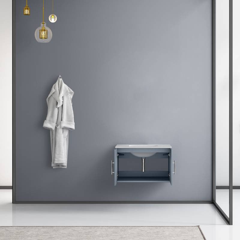 Geneva Transitional Dark Grey 30" Single Vanity