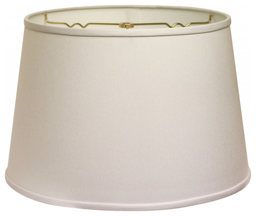 14" White Rounded Empire Slanted No Slub Lampshade