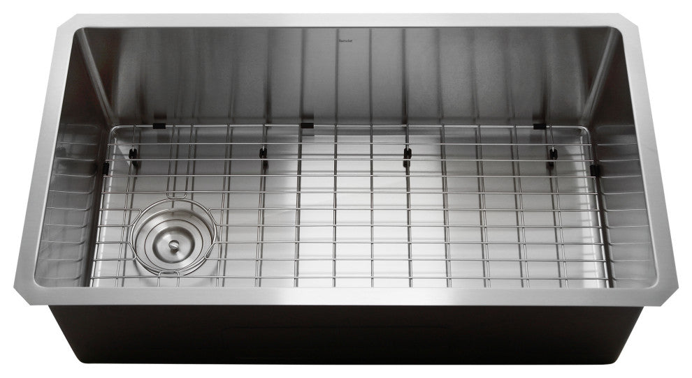 Nantucket Sinks 32" Pro Series Undermount Off-Set Drain Stainless Steel Sink