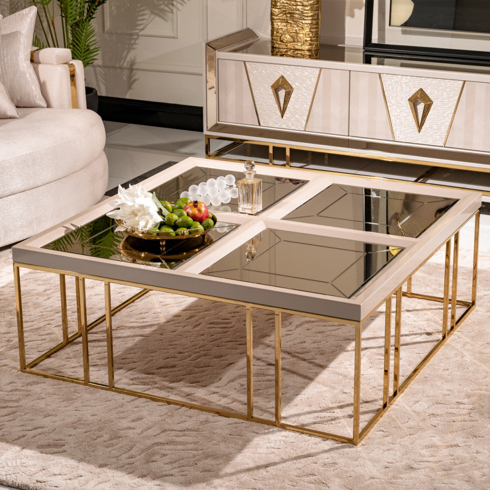 Carmela Cocktail Table Shimmering Ivory