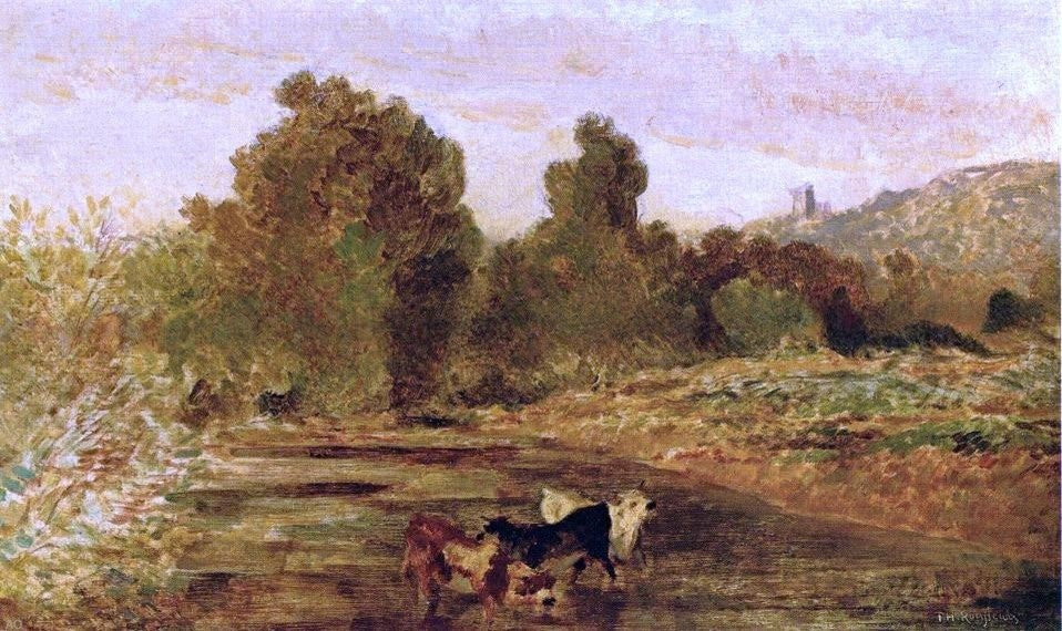 Theodore Rousseau Pasture Land by Water Wall Decal