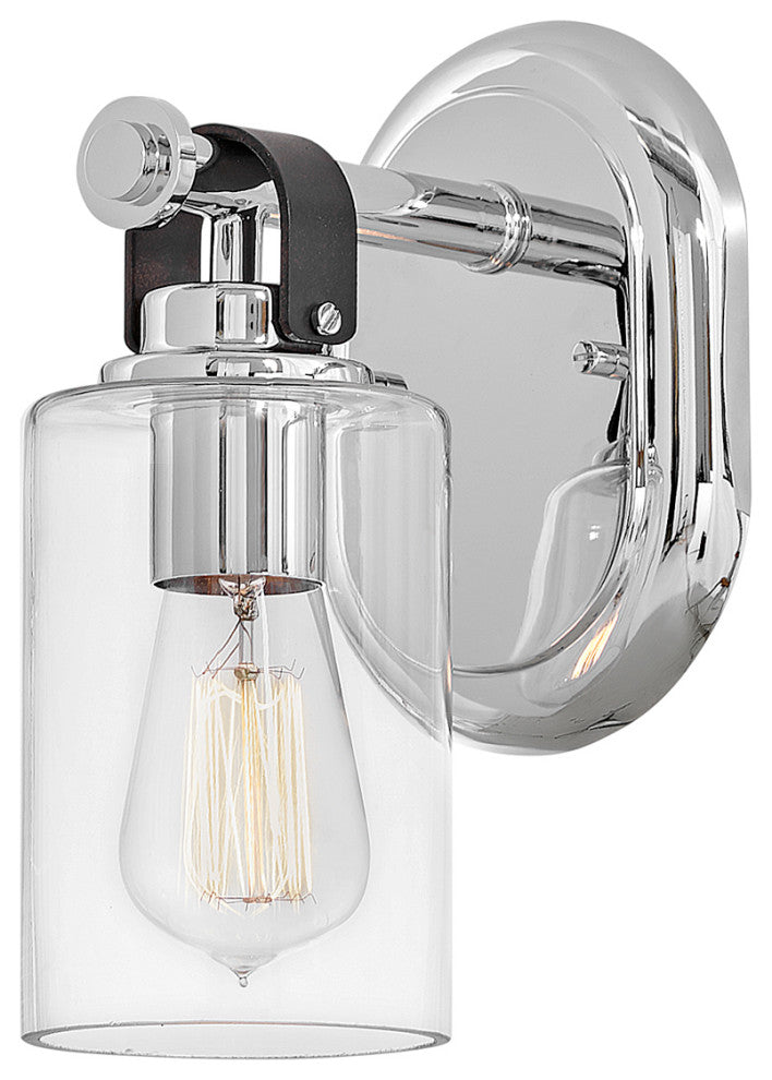 Hinkley Halstead Medium Single Light Vanity, Chrome