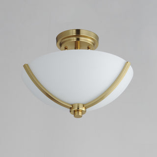 Maxim 20031 Deven 3 Light 14"W Semi-flush Bowl Ceiling Fixture - Black