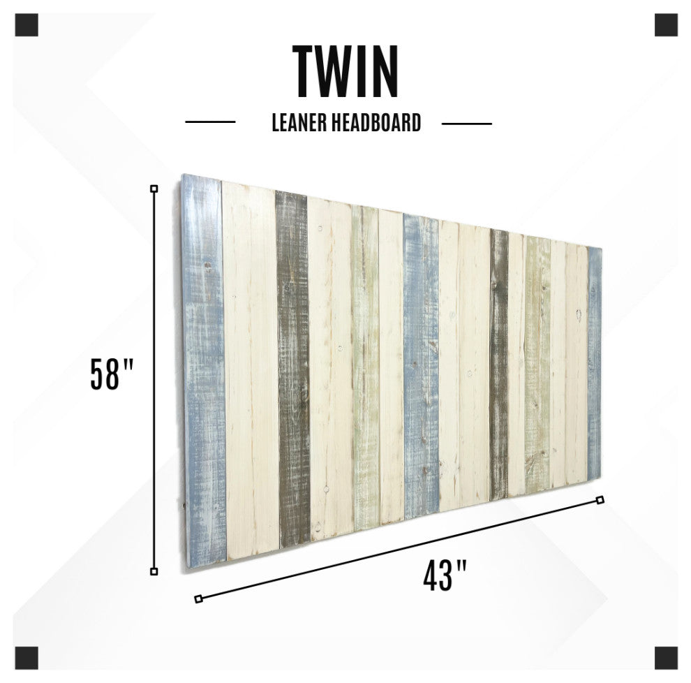 Handcrafted Headboard, Leaner Style, Farmhouse Mix, Twin