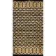 7" x 9" Tan and Black Ornate Geometric Area Rug