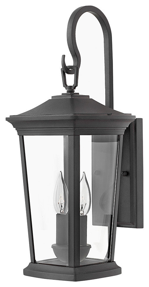 Hinkley Bromley 20" Medium Outdoor Wall Mount Lantern, Museum Black