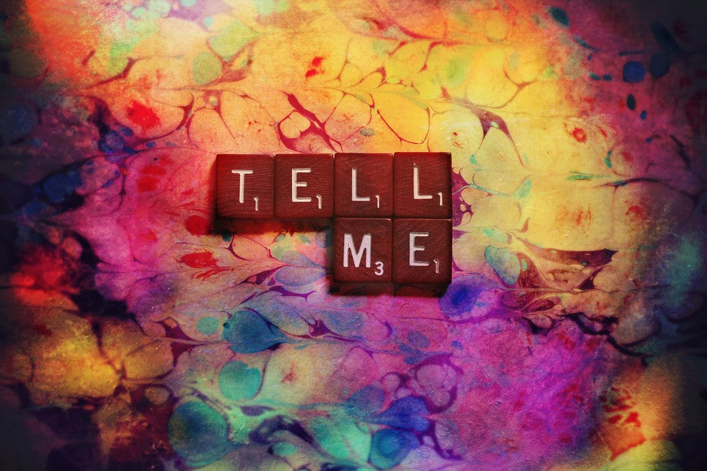"Tell Me" Print on Canvas by Sylvia Cook