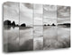 47" Modern Black and White Beach Giclee Wrap Canvas Wall Art