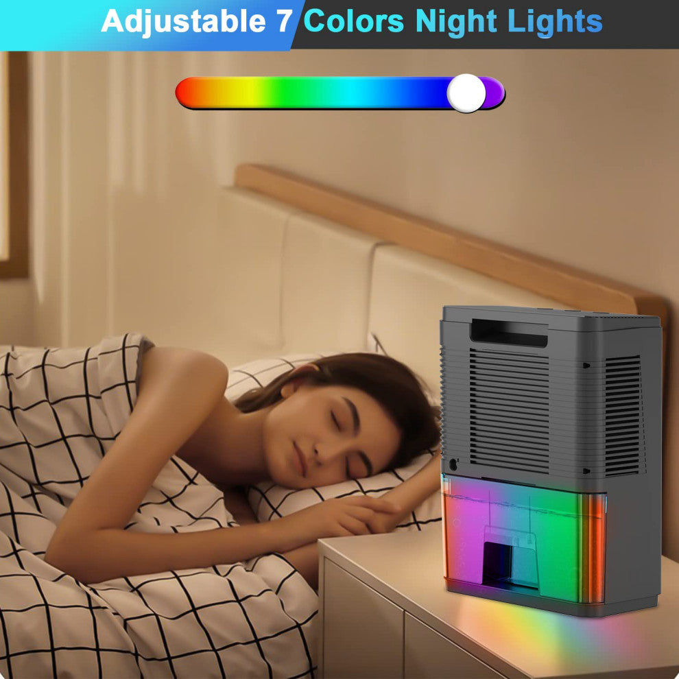 Dehumidifiers for Room, Upgraded version 85 OZ Dehumidifiers, 6500 Cubic Feet., Dark Grey