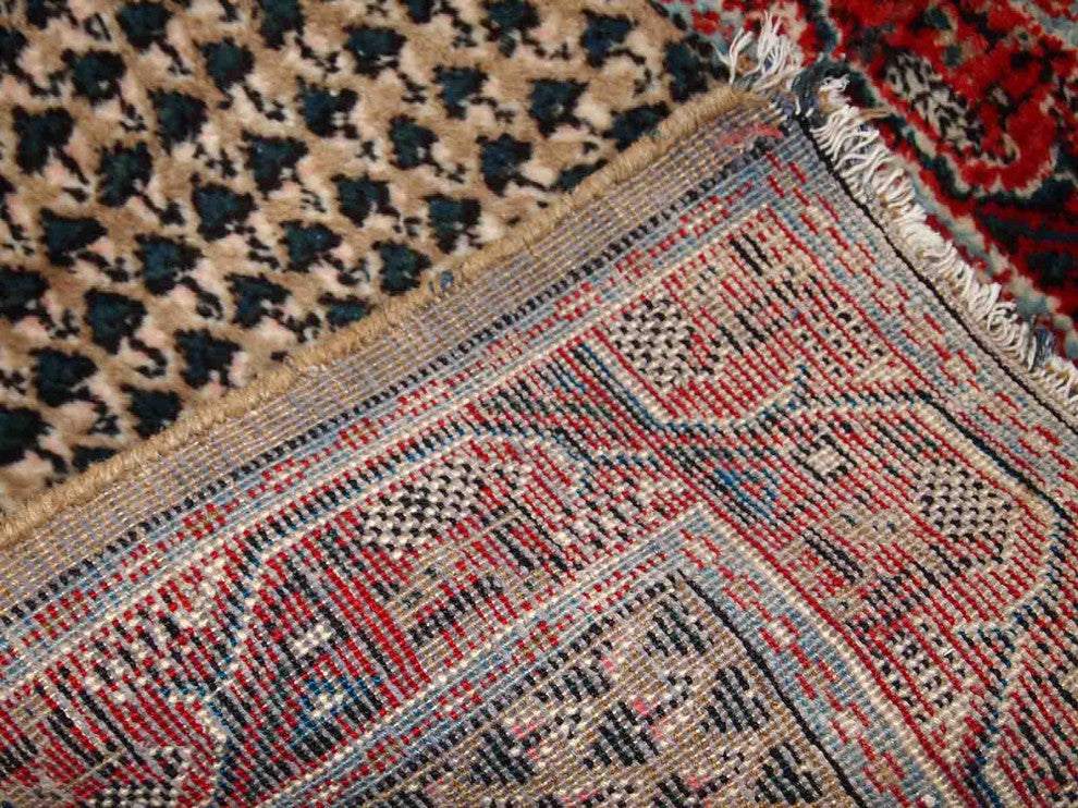 Handmade Vintage Indian Seraband Rug, 2.1'x4.1', 65cmx125cm 1970s