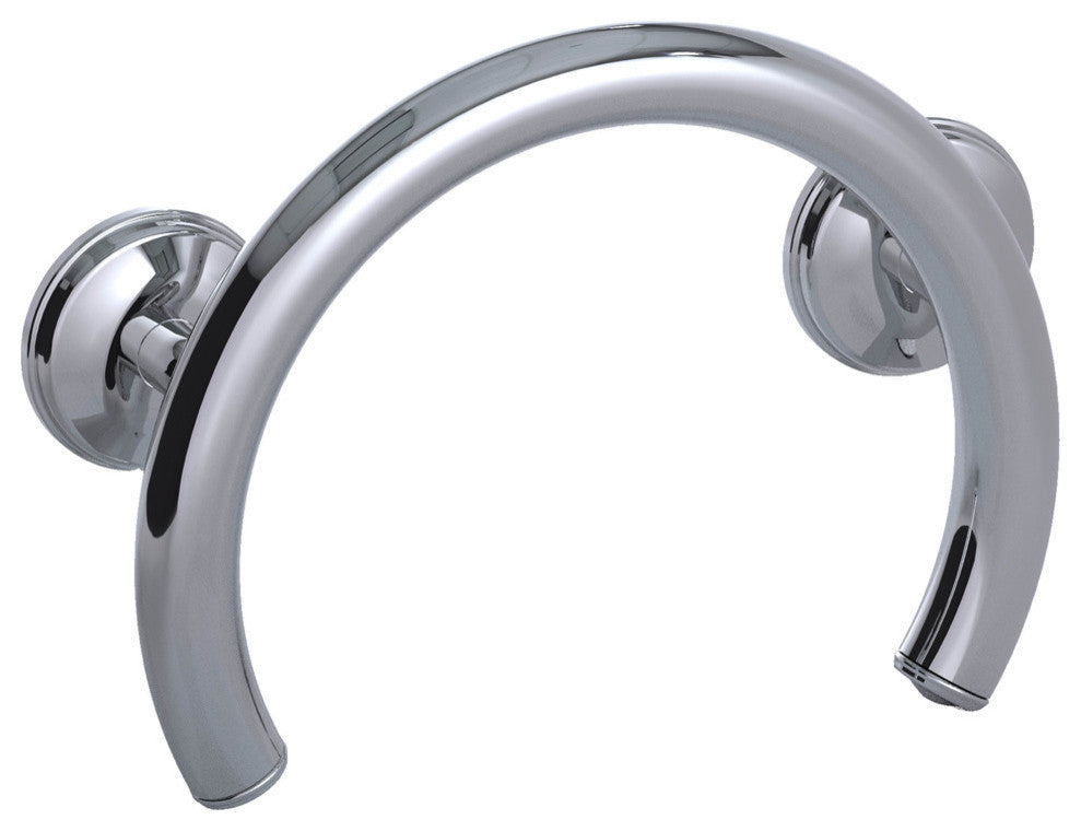 2-in-1 Tub and Shower Grab Ring with Grips and Anchors, Chrome