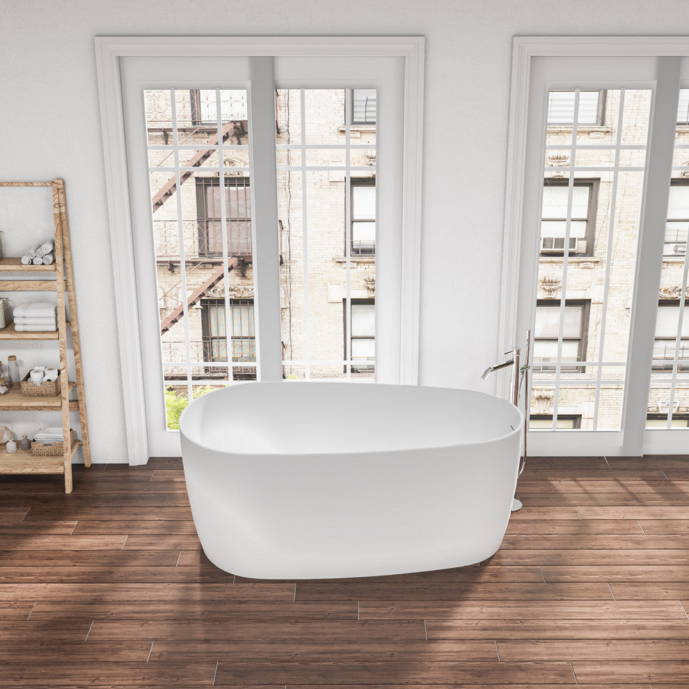 Viana 67" x 31.5" Soaking Bathtub, Matte White