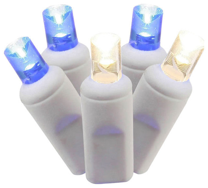 Vickerman X6W3322Csa 70 Blue-White Wide Angle Led Icicle On White Wire Strand