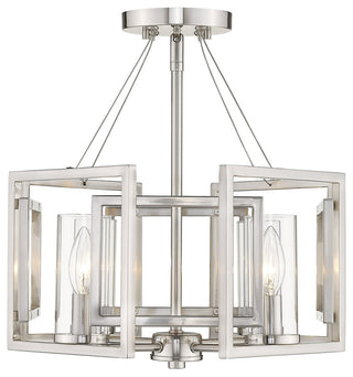 Golden Lighting 6068-SF Marco 4 Light 16"W Semi-Flush Ceiling - Pewter