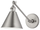 Salem Single Arm One Light Sconce, Brushed Nickel