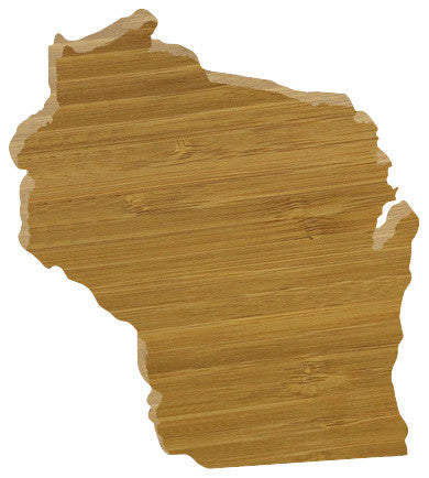 State Shaped Cutting Boards, Brown Richlite, Wisconsin