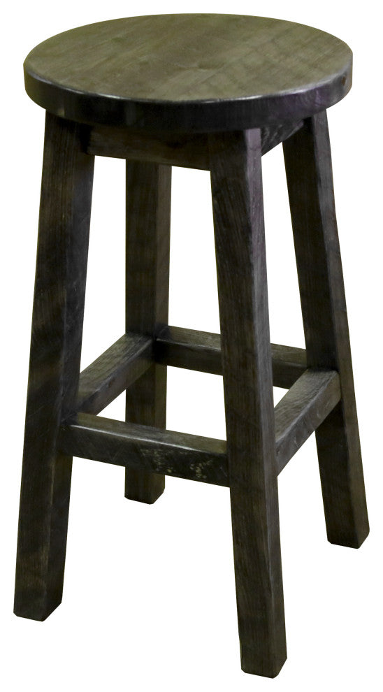 Barnwood Style Timber Peg Freestanding Bar Set, Weathered Slate, Black Pine Cone and Quarter Espresso