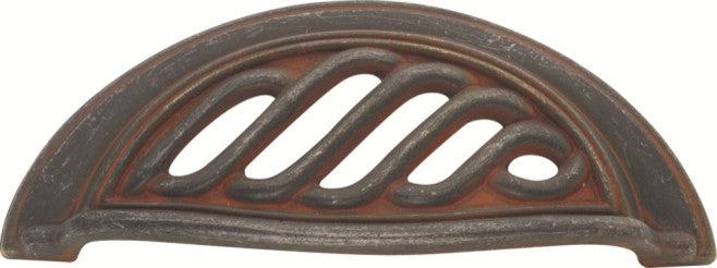 Belwith Hickory 3 " Charleston Blacksmith Rustic Iron Cup Cabinet Pull PA1322-RI