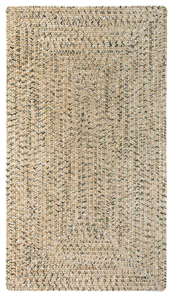 Capel Sea Pottery Sandy Beach 0110_600 Braided Rugs - 4' X 6' Concentric