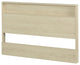 Fusion Headboard with Storage Shelf, Bleached Oak