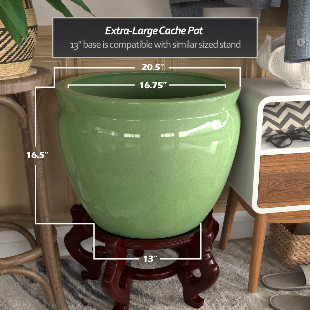 20" Celadon Porcelain Fishbowl